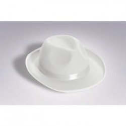   SOMBRERO ADULTO FEDORA DELUXE BLANC