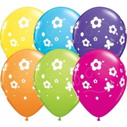 $D 6 GLOBOS 11" LATEX PRIMAVERA COL.SUR