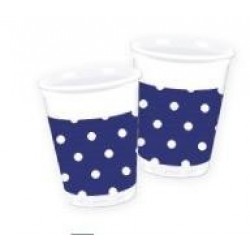   VASOS AZUL TOPO BLANCO 200ML