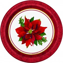  PAQ.8/U PLATO PONSETIA ROJA 17CM