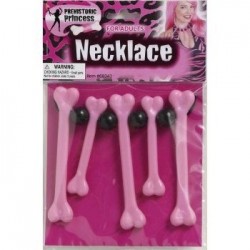 COLLAR PRINCESA CAVERNICOLA HUESOS ROSA