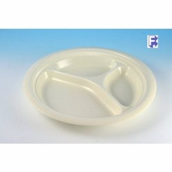 $D 125/U PLATO FOAM 23CM ALMENDRA 3COMP