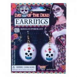 PENDIENTES FORMA CALAVERA COLOR