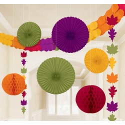 KIT 9PZAS DECORACION COLORES OTOÑO