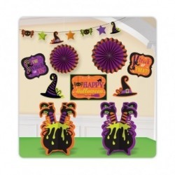 KIT 10PZ DECORACION MESA BRUJA HALLOWEEN