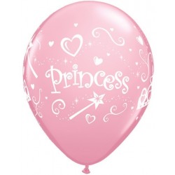 6 GLOBOS 11" LATEX ROSA PRINCESS