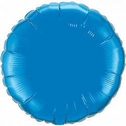 $D GLOBO 9" PALO FOIL REDONDO AZUL ZAFIR