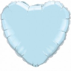   GLOBO 9" PALO FOIL CORAZON CELESTE