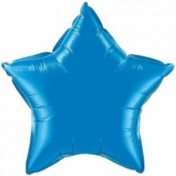 GLOBO 9" PALO FOIL ESTRELLA AZUL ZAFIRO