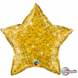 $D  GLOBO 20" FOIL ESTRELLA ORO HOL