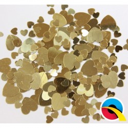   CONFETI METAL CORAZONES ORO 12GR