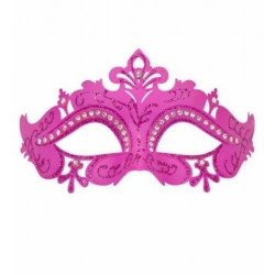 MASCARA VENICE ROSA BRILLANTE STRASS