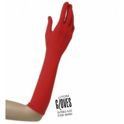  GUANTES ELASTANO ROJO 37CM