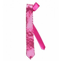    CORBATA CON LENTEJUELAS ROSA