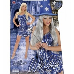  VESTIDO T-M LENTEJUELAS AZUL/PLATA