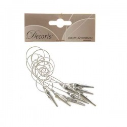 $D 8/U PINZAS CON CLAVIJA PLATA 9CM