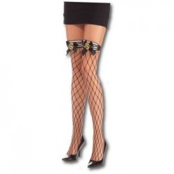 MEDIAS MUSLO T-UNICA RED NEGRA GANSTER