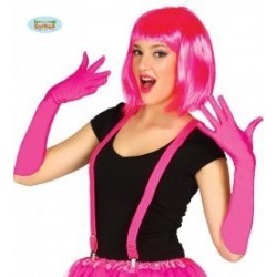 PAR GUANTES ADULTO LARGO FUCSIA 45CM