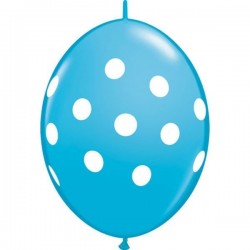 $D 50 GLOBOS 12" QUICKLINK AZUL TOPOS