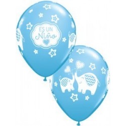 $D 50 GLOBOS 11" LATEX  ES UN NIÑO CELES