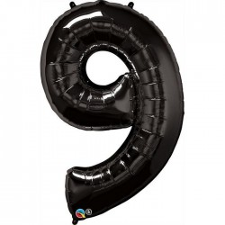   GLOBO 42" FOIL FORMA N9 NEGRO