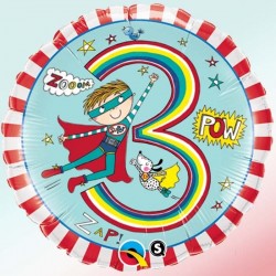 GLOBO 18" FOIL REDONDO N3 SUPER HEROE