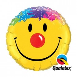 $D GLOBO 9" PALO FOIL REDONDO SMILE