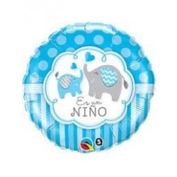GLOBO 18" FOIL RND ES UN NIÑO ELEFANTE