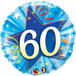 $D GLOBO 18" FOIL RND N60 ESTRELLA AZUL