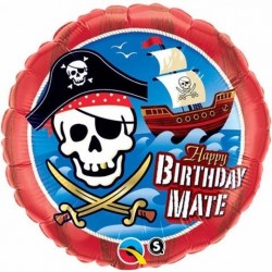$D GLOBO 18" FOIL CALAVERA PIRAT/BARCO
