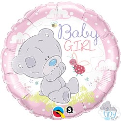 GLOBO 18" FOIL RND OSITO BABY GIRL