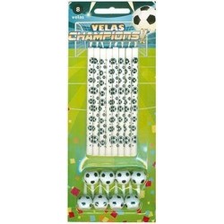 8 VELAS CUMPLEAÑOS BALON FUTBOL