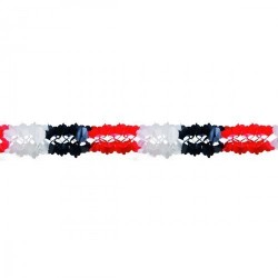 GUIRNALDA NEGRO-ROJO-BLANCO 3MT