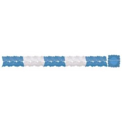 GUIRNALDA BICOLOR BLANCA Y AZUL 4MT