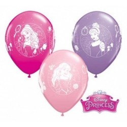 6 GLOBOS 12" LATEX PRINCESAS COL.SUR.
