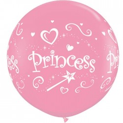 $D 2 GLOBOS JUMBO 3FT PRINCESS ROSA