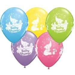 $D 25 GLOBOS 11" LATEX ELEFANTE BABY SHO