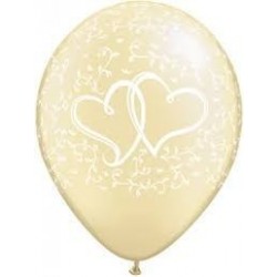 $D 25 GLOBOS 11" LATEX MARFIL CORAZON
