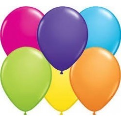 100 GLOBOS 5" LATEX COLOR TROPICAL SURT.