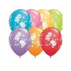 $D 25 GLOBOS 11" LATEX CIRCO COL.SUR