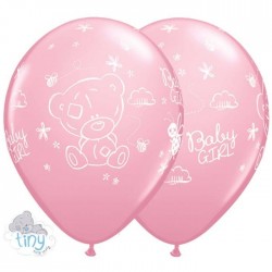 25 GLOBOS 11" LATEX TEDDY BABYGIRL ROSA