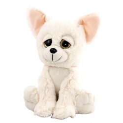 PELUCHE LOBO CREMA OJOS CRISTAL 26CMS