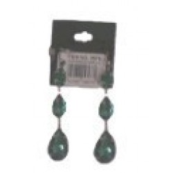 PAR PENDIENTES PIEDRA ESMERALDA VERDE