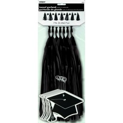 GUIRNALDA BORLA NEGRA GRADUACION 213CMS