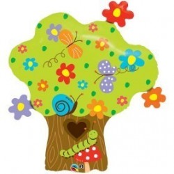 GLOBO 37" FOIL FORMA ARBOL GUSANO