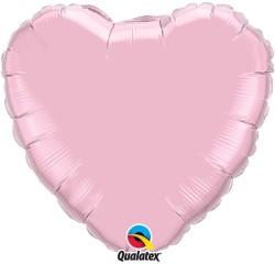  GLOBO 9" PALO FOI CORAZON ROSA PER