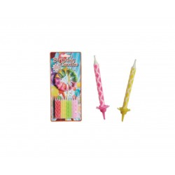 24 VELAS   12 SOPORTES COL.SURT