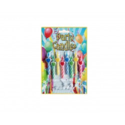 PAQ.8/U VELAS SOPORTES FORMA CORAZON 6CM
