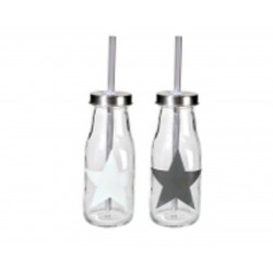 BOTELLA CRISTAL ESTRELLA 15CM  MOD.SURT