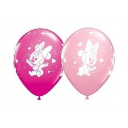 25 GLOBOS 11"LATEX ROSA BABY MINNIE